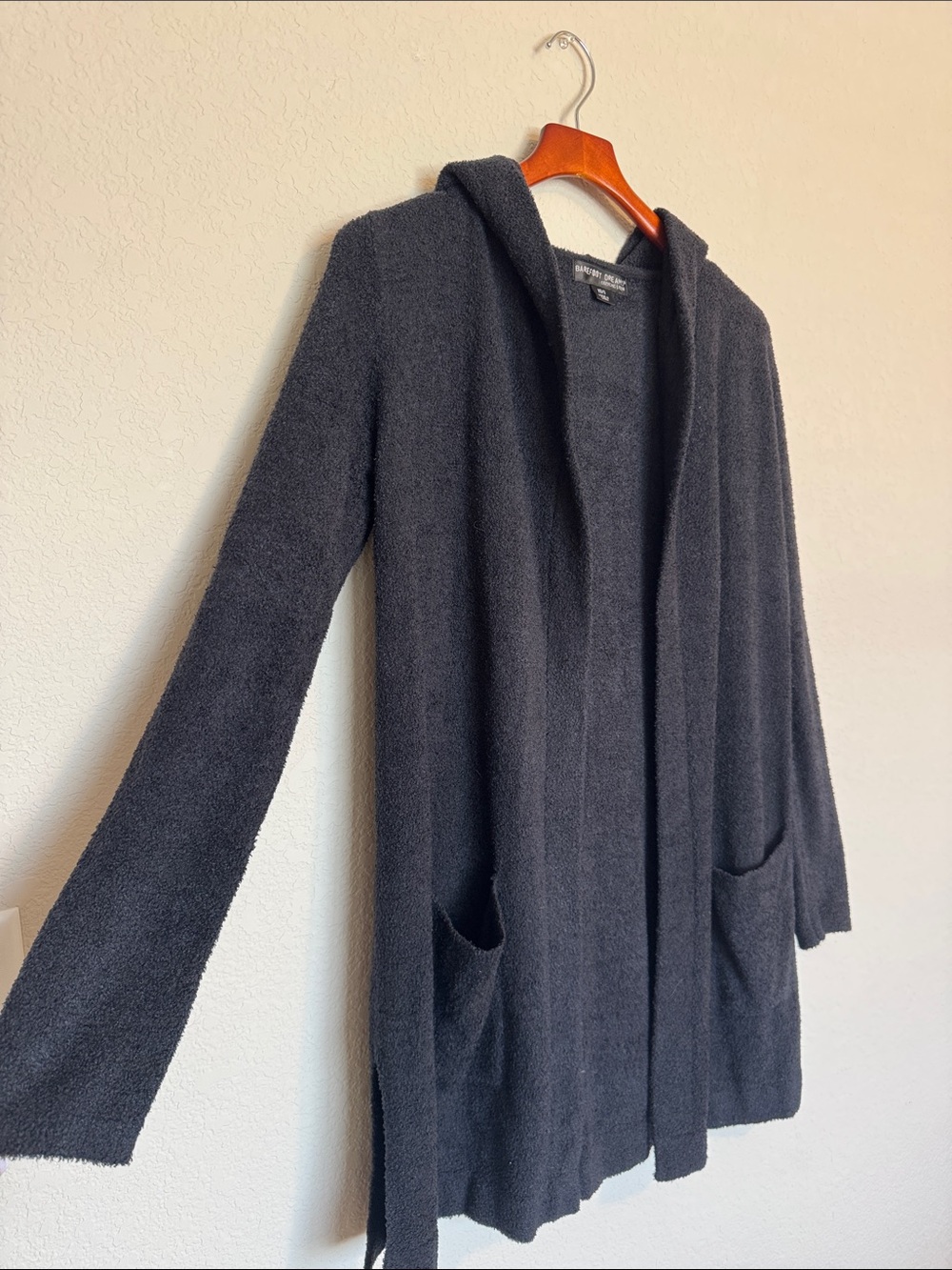 Barefoot Dreams Charcoal Gray Hooded Cozy Cardigan